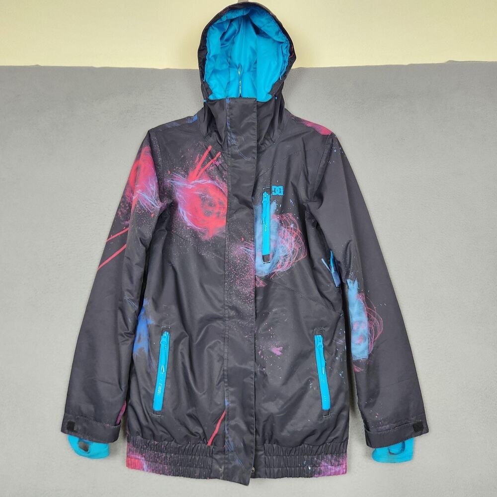 DC Shoes Jacket Womens Small Black 10K Waterproof Ski Snowboard Hooded